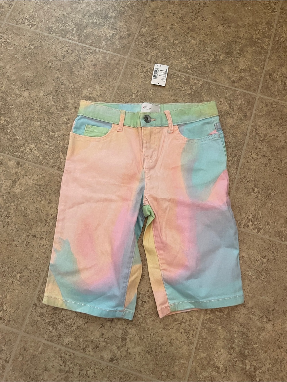 Kids Pastel Tie-Dye Shorts - Multicolor